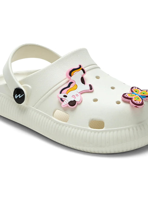 GC-9002K White Kid's Clogs